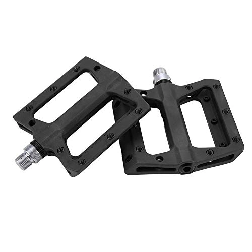 Mountain Bike Pedal : DEWIN Mountain Bike Road Bike Pedals, Lightweight Nylon Bicycle Pedals Replacement for Outdoor Cycling, Durable and Anti Skid, 9 / 16 inch Thread(black)