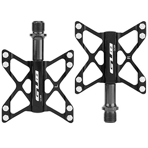 Mountain Bike Pedal : DFGH Bike Pedals One Pair Aluminium Alloy Mountain Road Bike Lightweight Pedals Bicycle Replacement (Black)