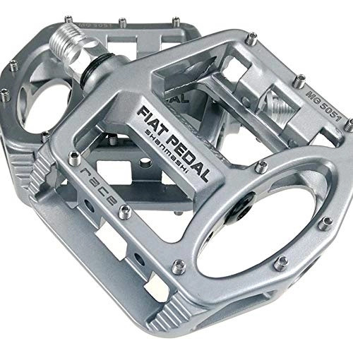 Mountain Bike Pedal : DGKNJ Mountain Bike Pedals Bike Pedal, Durable Bike Bicycle Pedals Road Bike Pedals Bicycle Platform Pedals (Color : Silver, Size : One size)