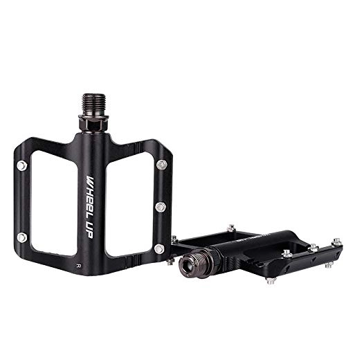 Mountain Bike Pedal : DHTOMC Mountain Bike Pedals Aluminum Alloy Bearing Dead Fly Pedal Anti-skid Pedal Black Bicycle Pedal for MTB Road Bicycle (Color : Black, Size : One size)