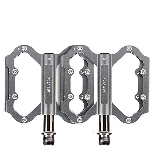 Mountain Bike Pedal : DHTOMC Mountain Bike Pedals Mountain Bike Bicycle Pedal Aluminum Alloy Bearing Bearing Pedal Bicycle Bicycle Accessories for MTB Road Bicycle (Color : Gray, Size : One size)