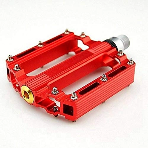 Mountain Bike Pedal : DHTOMC Pedali Per Mountain Bike Bicycle Legal Made of Aluminium Alloy Lightweight Superficie Antiscivolo (Size: One Size; Colour: Red)