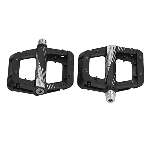 Mountain Bike Pedal : Dilwe Bicycle Pedal, Bike Pedals Lightweight Nylon Fiber Bearing Bicycle Platform Flat Pedals for Road Mountain Bikes