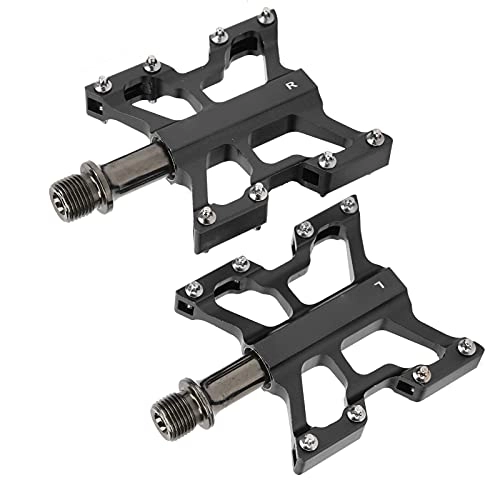 Mountain Bike Pedal : Dilwe Bicycle Pedal, CNC Bike Bearing Pedal 14mm / 0.6in for Mountain Bike Replace for Bicycle Cycling(black)