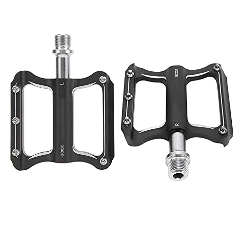 Mountain Bike Pedal : Dilwe Bicycle Pedals, 2pcs Mountain Bike Pedals DU Bearing Aluminum Alloy Bicycle Platform Flat Pedals