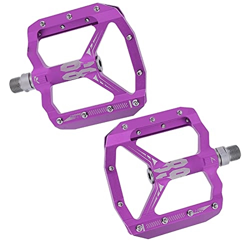 Mountain Bike Pedal : Dilwe Mountain Bike Pedals, CNC Bicycle Pedals Fully Integrated Cycling Platform Pedals for Cycling for Bicycle Replace(Purple)