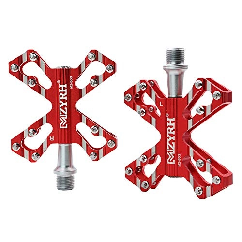 Mountain Bike Pedal : DishyKooker Aluminum Alloy Bicycle Pedals Mountain Bike Bearing Pedal CNC Machined Ultralight Pedals Road Bicycle Accessories redSpecial size