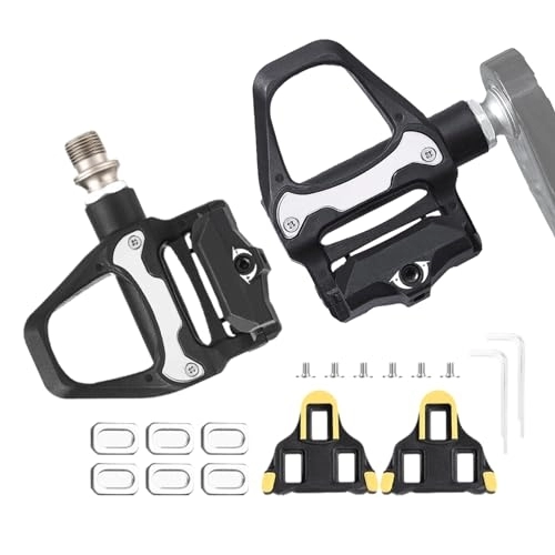 Mountain Bike Pedal : DIXII Road Bike Pedals | Non-Slip Mountain Cycling Pedals, Lock Pedals Compatible Toe Cage Adapters Look Pedals on Indoor Exercise Bike to Toe Cages