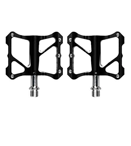 Mountain Bike Pedal : DLSM Bicycle aluminum alloy pedal bearing road mountain bike pedal lock pedal light bicycle dead fly accessories-C2