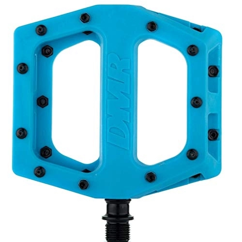 Mountain Bike Pedal : Dmr V11 Flat Mountain Bike Pedals - Turquoise / Black, Steel Axle / Pair Lightweight Nylon Composite Plastic MTB Cycling Part Downhill Freeride Ride Trail Dirt Jump Cycle Wide Platform Tuneable Pin Grip
