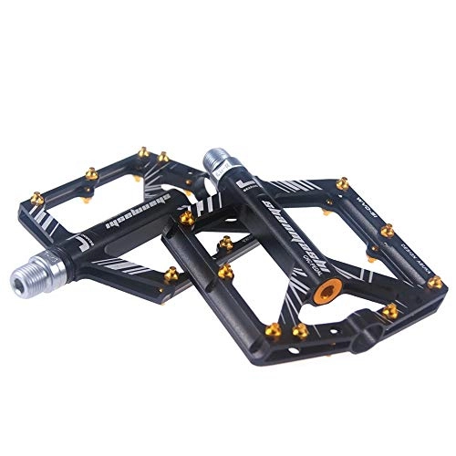 Mountain Bike Pedal : DONGKER Bike Pedals, 4 Bearing Bicycle Pedals Aluminum Alloy Cycling Pedal Mountain Road Bike Pedals Wide Platform for BMX MTB Mountain Road Bikes Folding Bicycles 9 / 16 inche Standard Screws