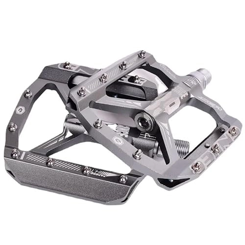 Mountain Bike Pedal : Downhill Bicycle Palin Bearing Pedals XC Mountain Bike Pedals Road Bike Pedals CNC Aluminum Alloy High-Strength Pedals (Ti)