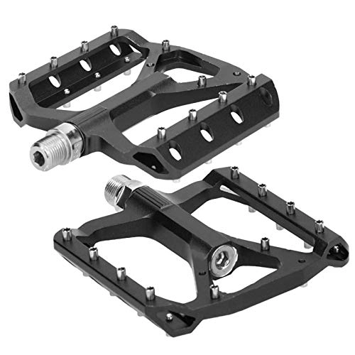 Mountain Bike Pedal : Dpofirs JT03 CNC Aluminum Alloy Bicycle Pedals, Ultralight Anti-Slip Pedals for Mountain Bikes, Suitable for Most Bicycles (Black)
