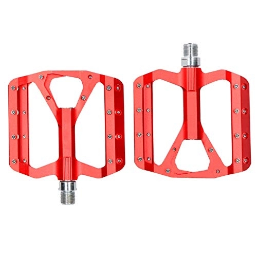 Mountain Bike Pedal : Dpofirs JT03 CNC Aluminum Alloy Bicycle Pedals, Ultralight Swivel Anti-Slip Pedals for Mountain Bikes, Suitable for Most Bicycles(Red)