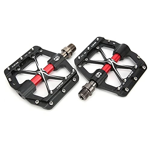 Mountain Bike Pedal : Drfeify 3 Bearing Pedal, One-piece Cutting Process 14mm / 0.6in Universal Threaded Port Hollow and Lightweight Bicycle Pedal Sealed Bearing for Recreational Vehicles(black)