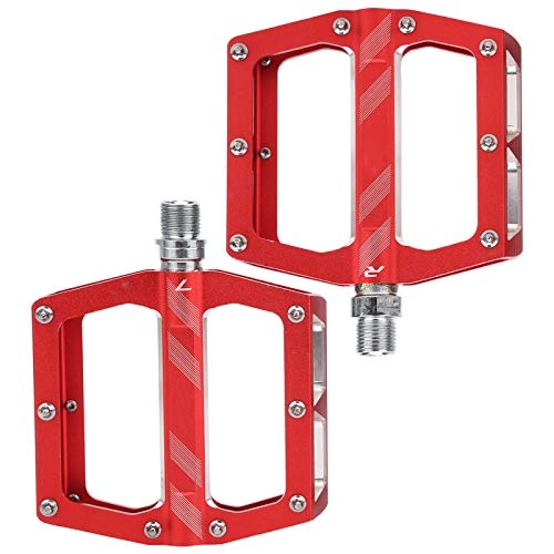 Mountain Bike Pedal : Drfeify Bicycle Pedals, Road Bike Pedals Aluminum Alloy Road Cycling Flat Pedal Bicycle Adapter Upgrade Parts(Red)
