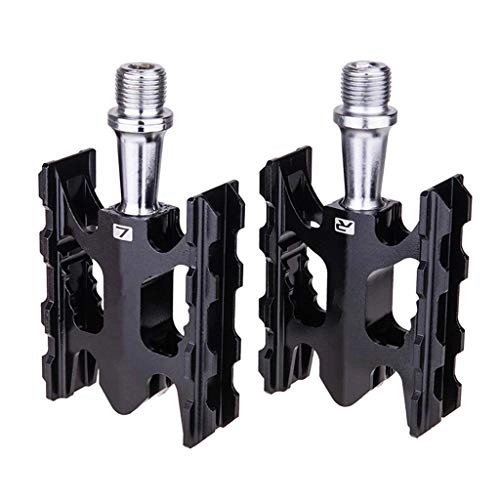 Mountain Bike Pedal : DROHOO 1 Pair Mountain Bike Pedals Ultra Strong Non-Slip Aluminum Alloy Bicycle Pedals, Black