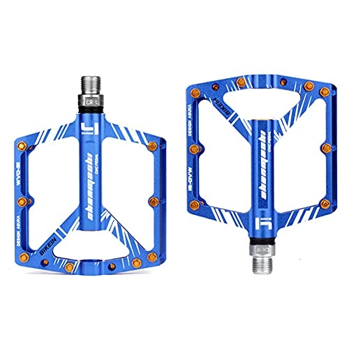 Mountain Bike Pedal : DSFHKUYB Bicycle Metal Pedals Mountain Road Bike Pedals Mountain Bike Aluminum Alloy Ultra-Thin Bearing Pedals for MTB, Blue