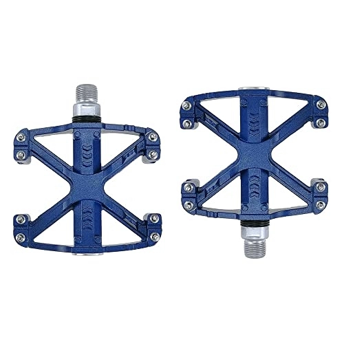 Mountain Bike Pedal : DSFHKUYB Mountain Bike Pedals, MTB BMX Pedals Cycling Wide Platform Flat Pedals for Road Bike with Bearingnon-Slip Waterproof Dustproof Bicycle Pedals, Blue