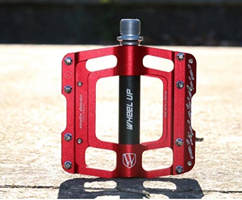 Mountain Bike Pedal : DUBAOBAO Bicycle pedal, 3 closed plate Palin bearing, non-slip, lightweight, durable, urban bicycle pedal, mountain bike aluminum pedal bicycle, Red