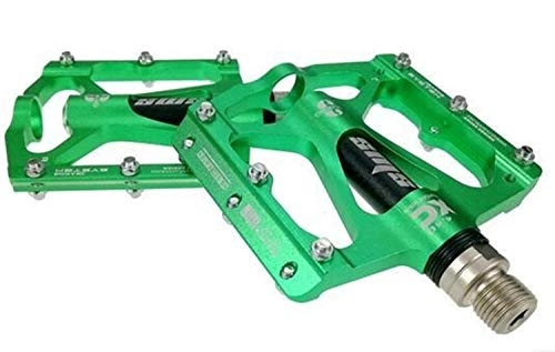 Mountain Bike Pedal : Durable Bicycle Pedal Aluminum Alloy Mountain Bike Pedal Road Cycling Sealed Bearings Pedals For Ultra-Light Bicycle Parts (Color : Green)