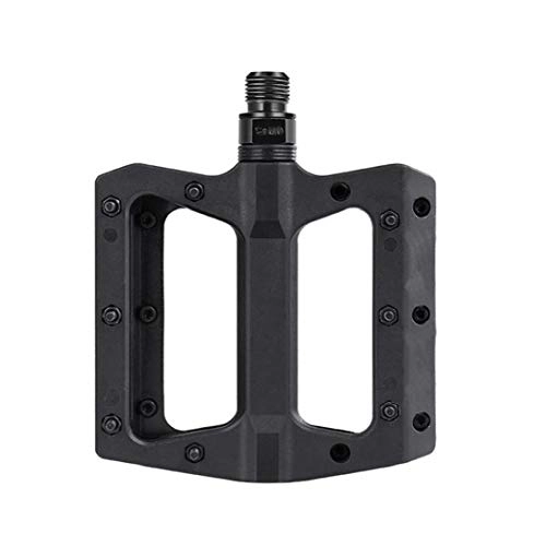 Mountain Bike Pedal : Durable Bike Pedals Mountain Bicycles Pedals Lightweight Nylon Fiber Bicycle Platform Pedals Black 1pc