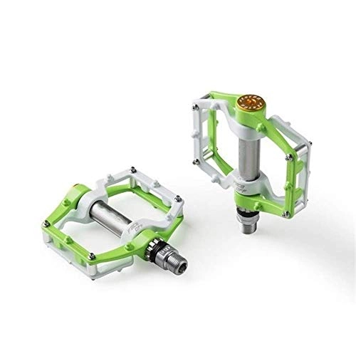 Mountain Bike Pedal : Durable Bike Pedals Ultra Light Sealed Bearing Bicycle Pedals 9 / 16" Aluminum Alloy Road Mountain Bike Cycling Pedals ( Color : Green )