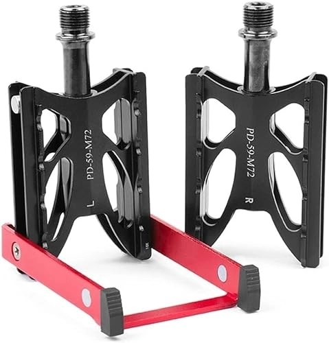 Mountain Bike Pedal : Durable pedals Sturdy pedals Lightweight pedals Lightweight Aluminum Platform Pedals Anti-Skid Pedals 9 / 16'' For Folding Mountain Road Bike MTB BMX With Support Frame DU Sealed Bearing
