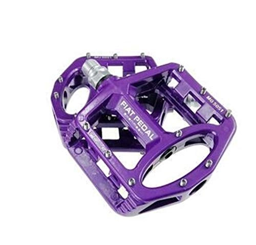Mountain Bike Pedal : DWSLY Bicycle mountain bike pedal Magnesium Alloy Road Bike Pedals Ultralight MTB Bearing Bicycle Pedal Bike Parts Accessories Suitable for mountain bikes, folding bikes (Color : Purple)