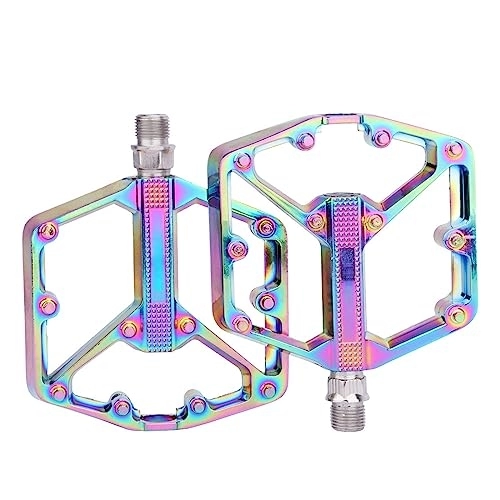 Mountain Bike Pedal : Dxcaicc Bike Pedals, Sealed Bearings Bicycle Pedals, 9 / 16inch Threads of Bike Flat Pedal for Universal Mountain Bike Road Bike, Multi colored