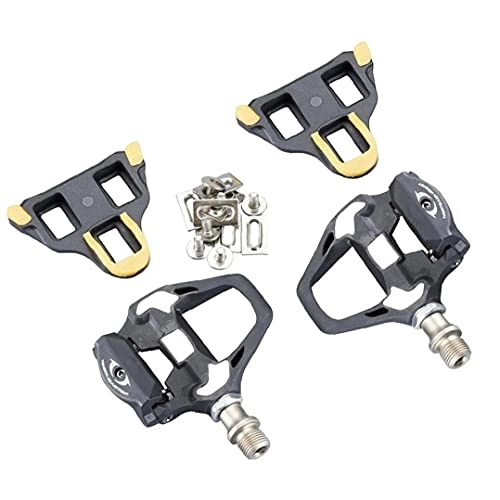 Mountain Bike Pedal : Eaarliyam Road Bike Pedals Shoe Cleats Set Lightweight Self-Locking Clipless Bicycle Pedals Cycling Accessories Outdoor accessories