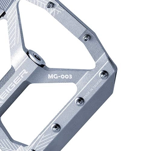 Mountain Bike Pedal : Eigertec One Mountain Bike Pedals Platform Bicycle Flat Alloy Pedals 9 / 16" Pedals Non-Slip Alloy Flat Pedals CNC (Grey)