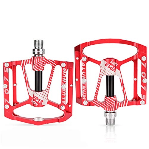 Mountain Bike Pedal : ertertre Bike Pedals, Mountain Bicycle Pedals Aluminum Antiskid Durable Bicycle Cycling 3 Bearing Pedals for Leisure BMX Road Bike
