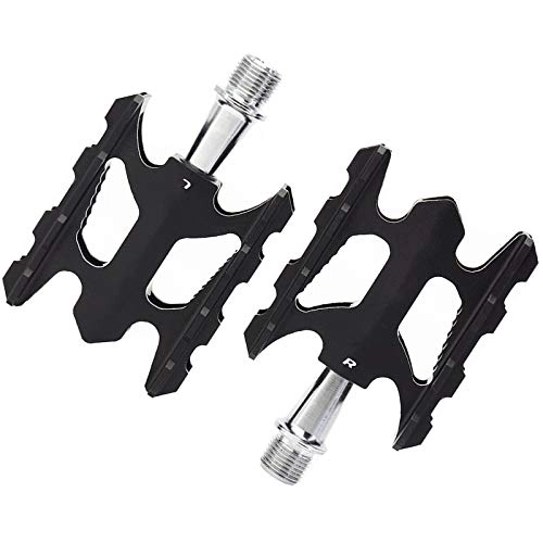 Mountain Bike Pedal : Esenlong Bike Pedals Aluminum Alloy Bicycle Platform Pedals with Anti Skid Pegs Lightweight Bike Pedals for Mountain Road Bike