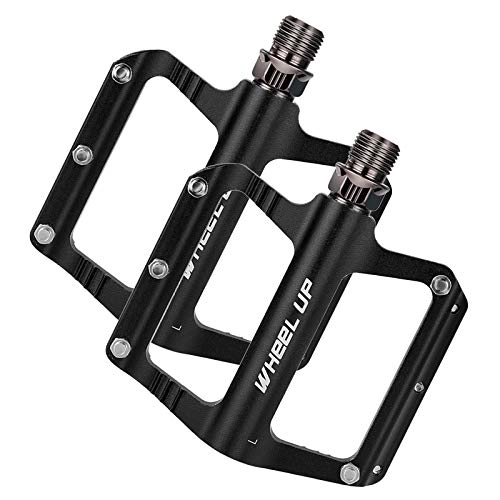 Mountain Bike Pedal : Esenlong MTB Mountain Bike Pedals Bicycle Flat Platform Compatible with Mountain Bike Dual Function Sealed Clipless Aluminum 9 / 16 Pedals with Cleats for Road, MTB, Mountain Bikes