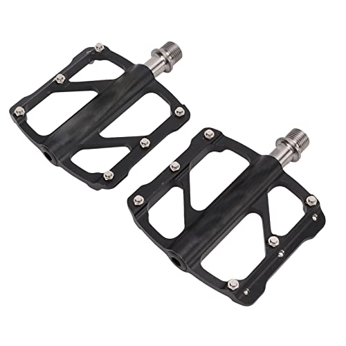 Mountain Bike Pedal : Eulbevoli Bike Pedals, Firm Universal Shaft Flat Pedals 3 Bearings for Road Bicycle