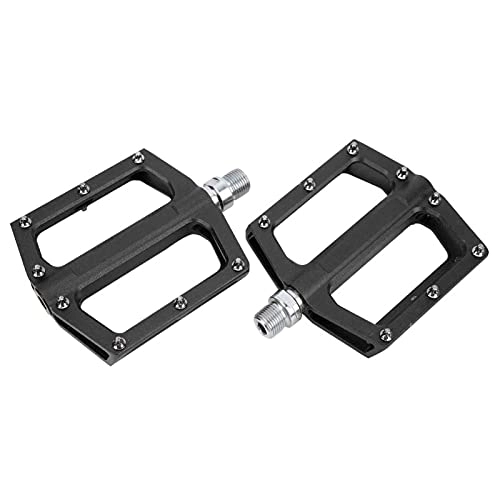 Mountain Bike Pedal : Eulbevoli Mountain Bike Pedals, Integrated Cutting Process Bicycle Platform Flat Pedals 14Mm Universal Threaded Port 2Pcs Lightweight for Mountain Bike for Riding(red)