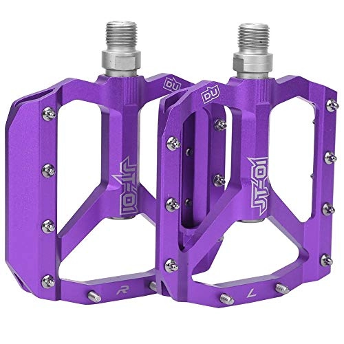 Mountain Bike Pedal : Ever Mountain Bike Pedals Aluminum Alloy Bicycle Bearing Foot Rest Cycling Parts Cycling Sealed Bearing Pedals Bearing Bicycle Pedals(purple)