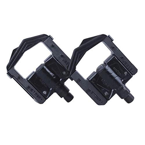 Mountain Bike Pedal : EVERAIE Mountain Bike Aluminum Alloy Pedal Folding Bike Folding Pedals Bicycle Pedals (Color : Black, Size : 115mm*87mm)