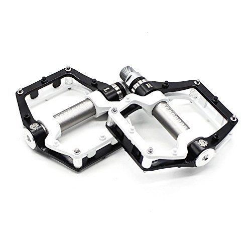 Mountain Bike Pedal : Evetin MTB Road Bike Bicycle Pedals City Non-Slip Pedal 181, black with white