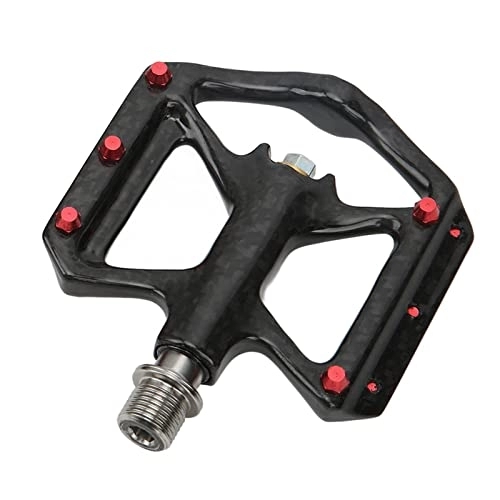 Mountain Bike Pedal : EVTSCAN 1 Pair Lightweight Carbon Fiber MTB Pedals, with Titanium Axle and 3 Bearing, Universal Mountain Bike Pedals Replacement Compatible with Most Road Bicycle