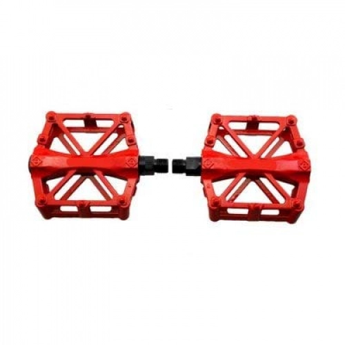 Mountain Bike Pedal : ExcLent Ultra Light Anti Slip Mountain Bike Aluminum Alloy Foot Pedal One Pair - RED