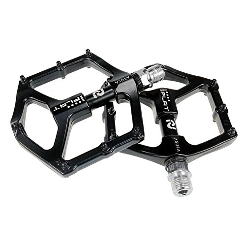 Mountain Bike Pedal : Fancylande MTB Bike Pedal, Flat Wide and Comfortable Pedals for Road Bikes with Dead Fly Non-Slip Sealed Foot Axle Bearing