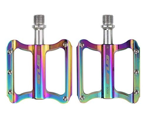 Mountain Bike Pedal : FANGXUEPING High-end Bearings, Colorful Pedals, Mountain Bike Pedals, Aluminum Alloy Pedals, Pedals 105 * 81.5mm Dazzling color