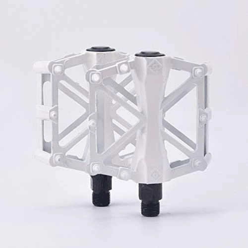 Mountain Bike Pedal : FCSW Bike Pedals, Bike Pedals Machined Mountain Bike Road Bike Bicycle Sealed Bearing Pedals (color : White)