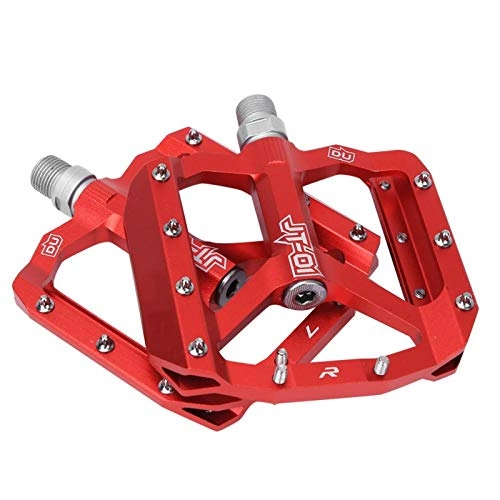 Mountain Bike Pedal : FECAMOS Aluminum Alloy Comfortable Bike Bearing Foot Rest Bicycle Pedal, for Mountain Bike Bicycle(red)