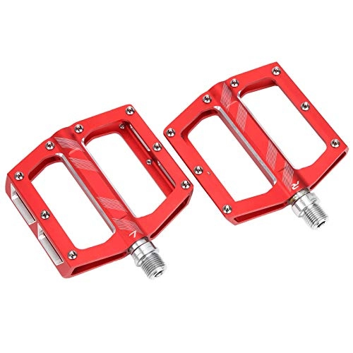 Mountain Bike Pedal : FECAMOS Durable Bearings Pedal Wide Platform Bicycle Adapter Parts, for Junior Bicycle, City Bicycle(red)