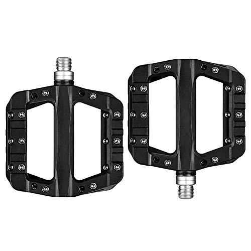 Mountain Bike Pedal : FEENGG Mountain Bike Pedals Nylon Composite Bearing 9 / 16" MTB Bicycle Pedals with Wide Flat Platform