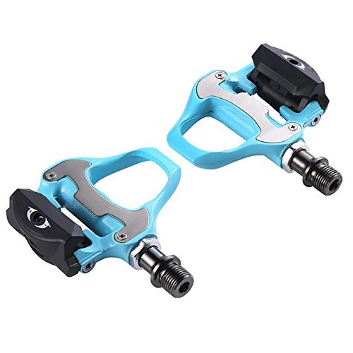 Mountain Bike Pedal : FGKLU MTB Road Mountain Bike Sealed Clipless Pedals R550, Cycling Aluminum Alloy Flat Pedal, Cr-Mo Axis, 3 Bearing Sealed, Blue
