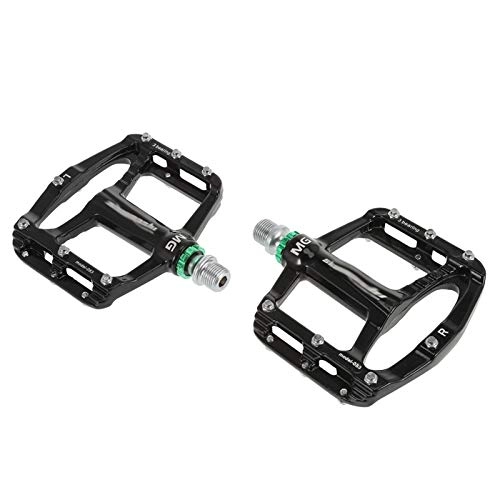 Mountain Bike Pedal : Fit For Shanmashi Bicycle Pedals Road Mountain Bike Pedals light MTB Bicycle Magnesium CNC Alloy Bike Pedals Cycling Foot Rest (Color : Black)